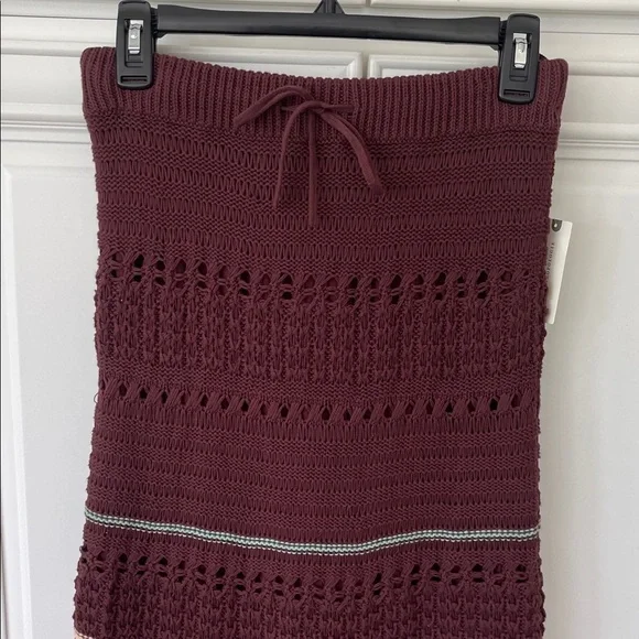 NWT Maeve by anthropology Crochet Midi boho Skirt brown size small - Picture 8 of 17